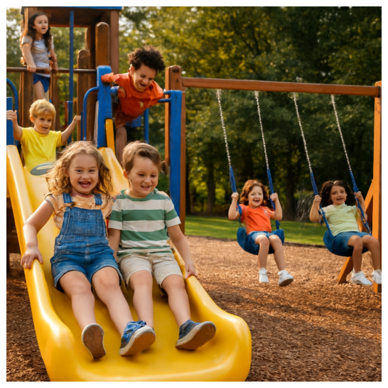 kids playing in our playground
